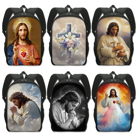 🎒 Mochilas Religiosas – Estampas Exclusivas Católicas